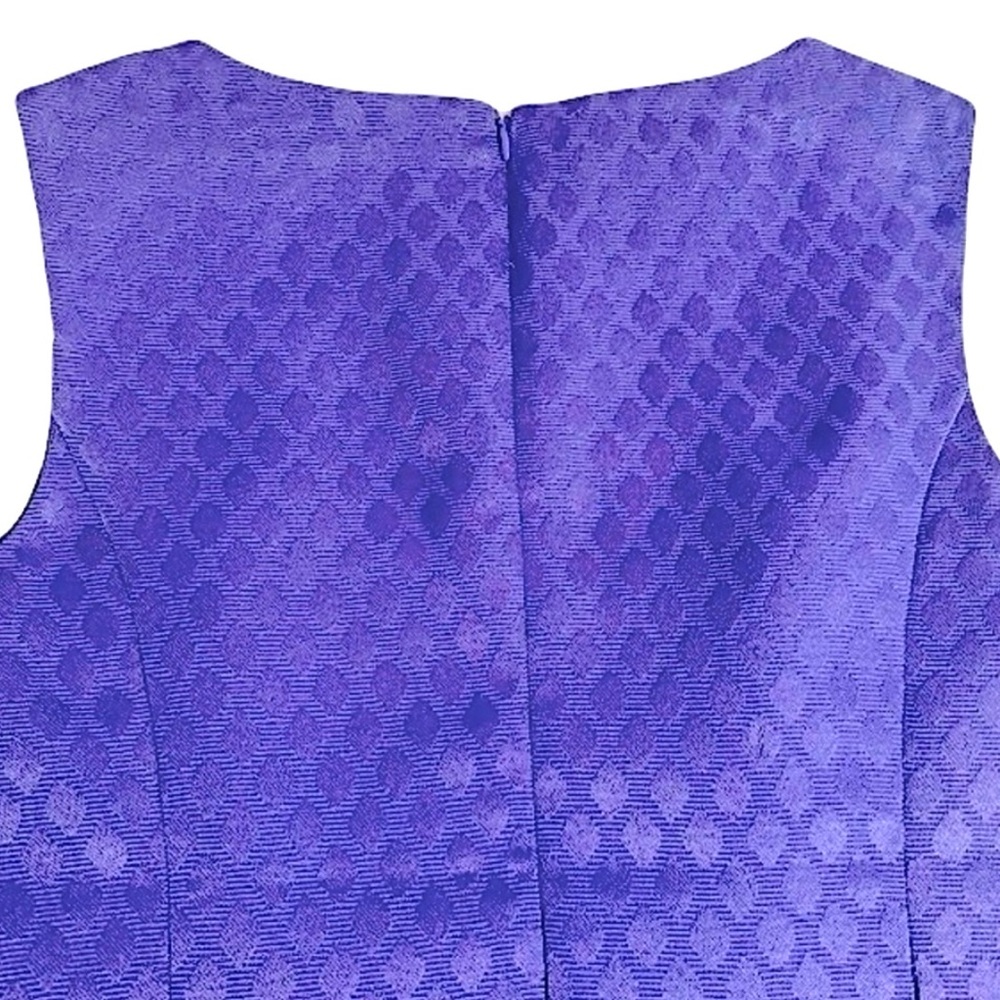 Black Label Evan Picone Dress Womens Size 8 Sleeveless Purple Sheath Workwear - Picture 6 of 12